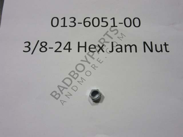 013-6051-00 - 3/8-24 Hex Jam Nuts Zinc