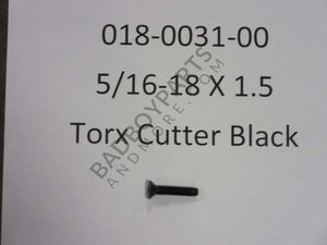 018-0031-00 - 5/16-18 x 1.5" Tor x Cutter-Black