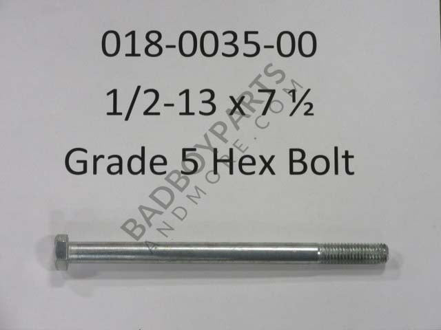 018-0035-00 - 1/2-13 x 7 1/2 Grade 5 Hex Bolt