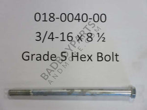 018-0040-00 - 1/2-16x8 1/2 Grade 5 Hex Bolt