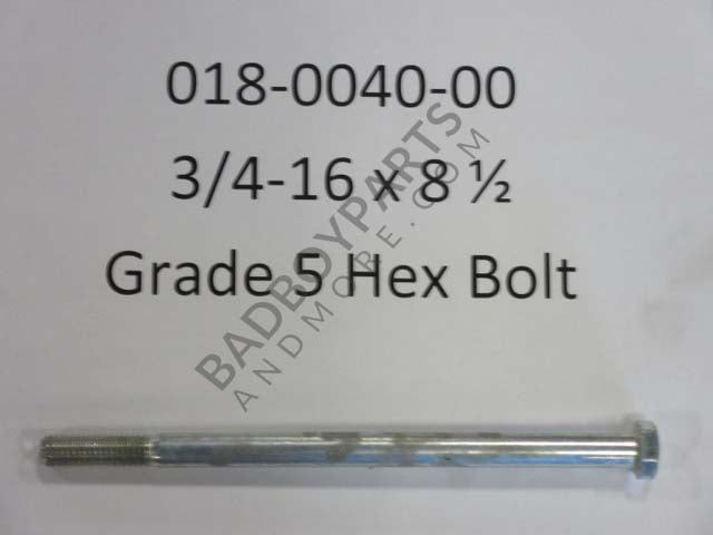 018-0040-00 - 1/2-16x8 1/2 Grade 5 Hex Bolt