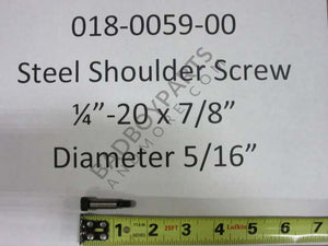 018-0059-00 - Steel Shoulder Screw 1/4"-20 x 7/8" Diameter 5/16"