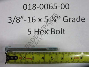 018-0065-00 - 3/8"-16 x 5 1/4" Grade 5 Hex Bolt