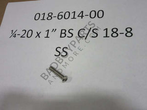 018-6014-00 - 1/4-20 x 1" BS C/S 18-8 SS