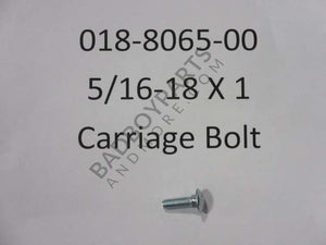 018-8065-00 - 5/16-18 X 1 Carriage Bolt Zinc