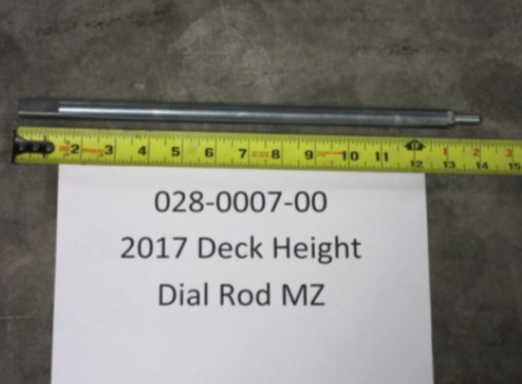 028-0007-00 - 2017-2021 MZ Deck Height Dial Rod