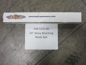 038-5221-00 - 54" Wavy Mulching Blade-6-Pack - Bad Boy Parts & More