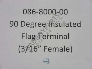 086-8000-00 - 90 Degree Insulated Flag Terminal (Safety Switch Connector)