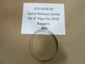 015-0158-00 - Quick Release Clamp for 6" Pipe fits the 2019 Baggers