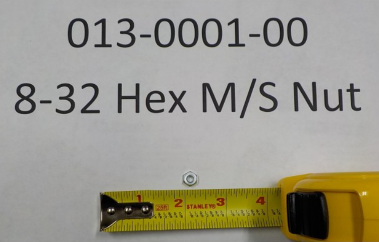 013-0001-00 - 8-32 Hex M/S Nut