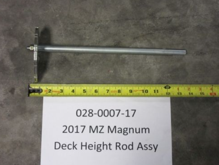 028-0007-17 - 2018-2021 MZ Magnum Deck Height Rod Assy