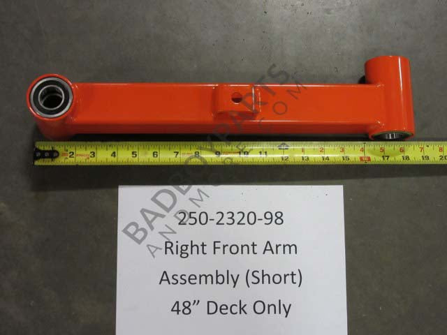 250-2320-98 - EZT Front Arm - Short (Right) Assembly