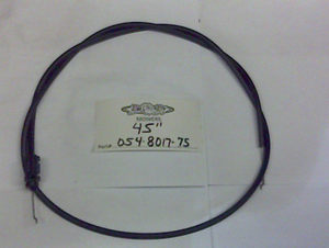 055-8017-75 - Throttle Cable ONLY for Outlaws with 31hp Kawasaki Engines and All Pup/Lightning/AOS Gas Models without 32hp Briggs