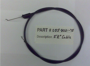 055-8021-75 - 52" Outlaw Throttle Cable ONLY (Excludes Outlaws w/ 31hp & 35hp Kawasaki Engines)