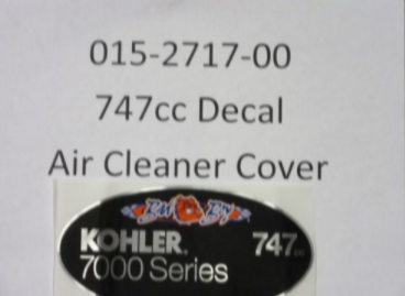 015-2717-00 - Decal 747cc Air Cleaner Cover KT745-3031