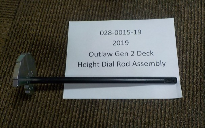 028-0015-19 - Deck Height Dial Rod Assembly 2019-2021 Rebel, Renegade & Rogue