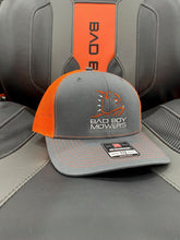 Load image into Gallery viewer, Bad Boy Orange and Gray Richardson 112 Snapback Hat
