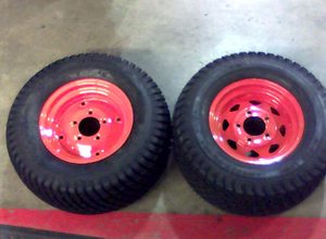 022-5450-00 - 24 x 12.00 - 12 Tire and Orange Wheel Assembly