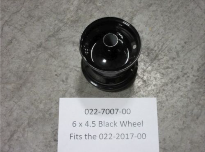 022-7007-00 - 6 x 4.5 Black Wheel - Small Bore fits the 022-2017-00