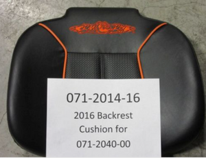 071-2014-16 - 2016 Backrest Cushion for the 071-2040-00 Black/Orange