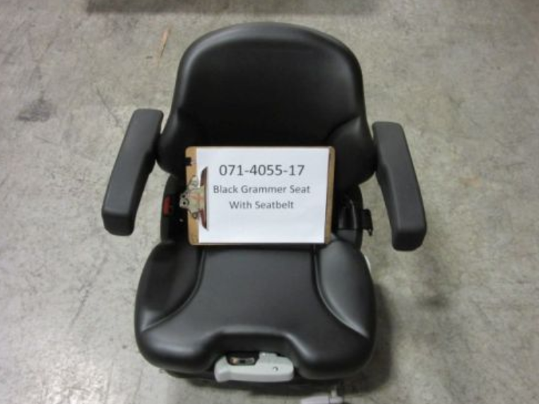 071-4055-17 - Black Grammer Seat w/Seatbelt Use w/seat with ROPS