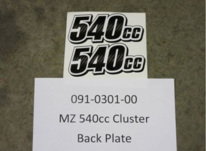 091-0301-00 - MZ 540cc Cluster MZ Back Plate Cluster