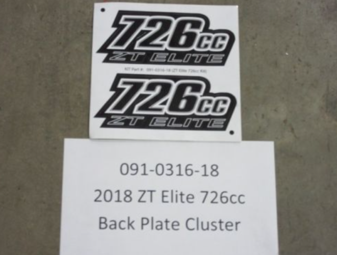 091-0316-18 - 2018-2020 ZT Elite 726cc Back Plate Cluster