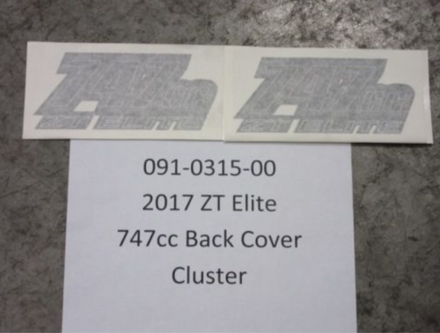 091-0315-00 - 2017 ZT Elite 747cc Back Cover Cluster