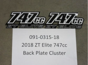 091-0315-18 - 2018-2020 ZT Elite 747cc Back Plate Cluster