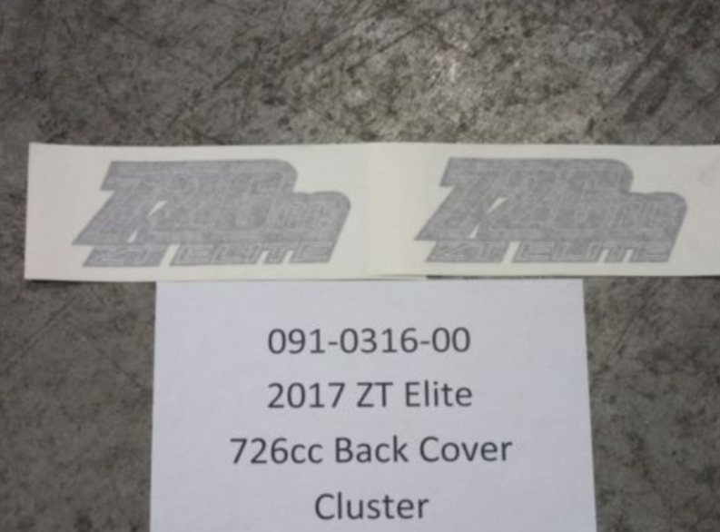 091-0316-00 - 2017 ZT Elite 726cc Back Cover Cluster