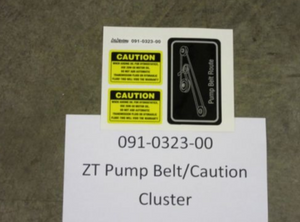 091-0323-00 - ZT Pump Belt/Caution Cluster
