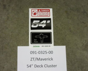 091-0325-00 - ZT/Mav 54" Deck Cluster 54" Deck Decals