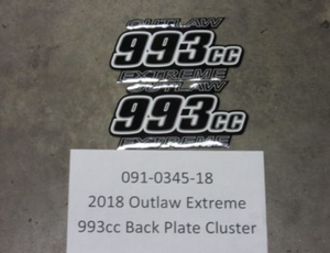 091-0345-18 - 2018 Out Extreme 993cc Back Plate Cluster