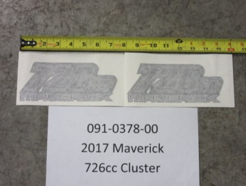 091-0378-00 - 2017 Maverick 726cc Cluster