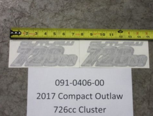 091-0406-00 - 2017 Compact Outlaw 726cc Back Plate Cluster