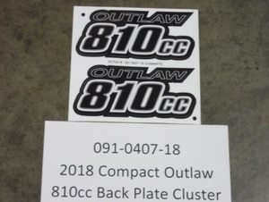 091-0407-18 - 2018 Compact Outlaw 810cc Back Plate Cluster