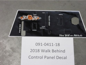 091-0411-18 - 2018 Walk Behind Control Panel Decal