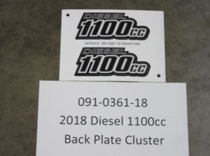 091-0361-18 - 2018 Diesel 1100cc Back Plate Cluster