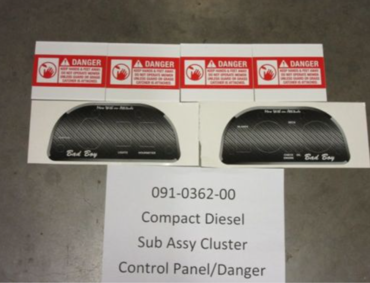 091-0362-00 - Compact Diesel Sub Asy Cluster Control Panel/Danger